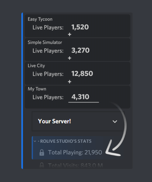 Rostats - Roblox × Discord real-time stats - Community Resources -  Developer Forum